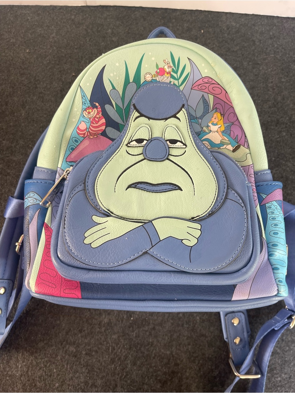Alice in Wonderland Caterpillar Themed Mini Backpack - Blue/Green loungefly